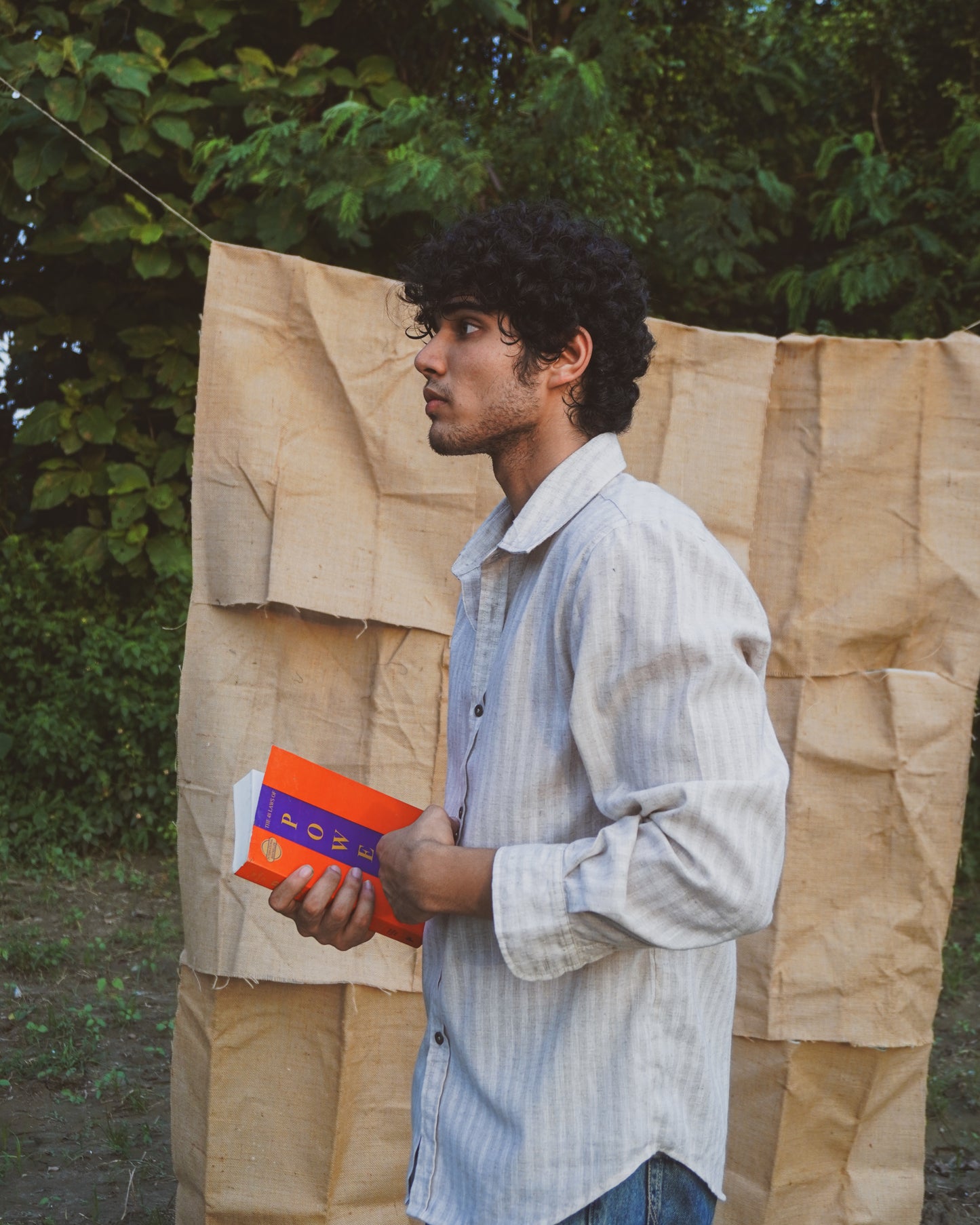 Classic Beige Cotton Linen Shirt