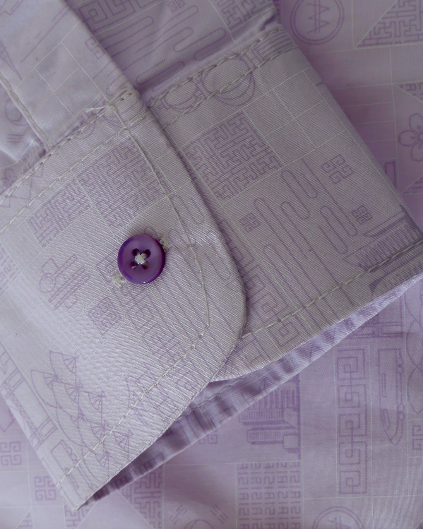 Premium Lavender Printed Formal Shirt