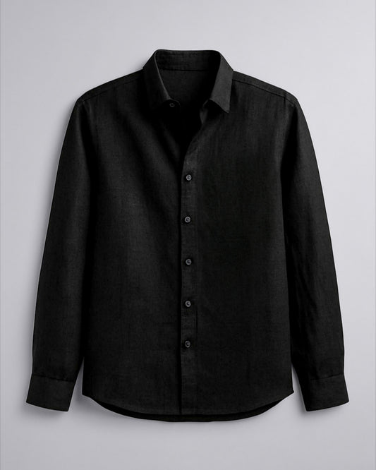 Premium Black Linen Shirt