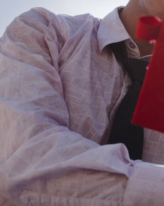 Premium Lavender Printed Formal Shirt