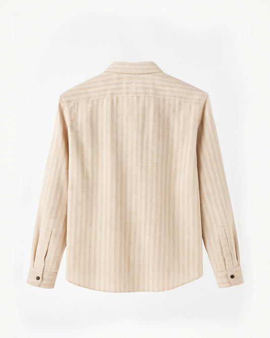Classic Beige Cotton Linen Shirt