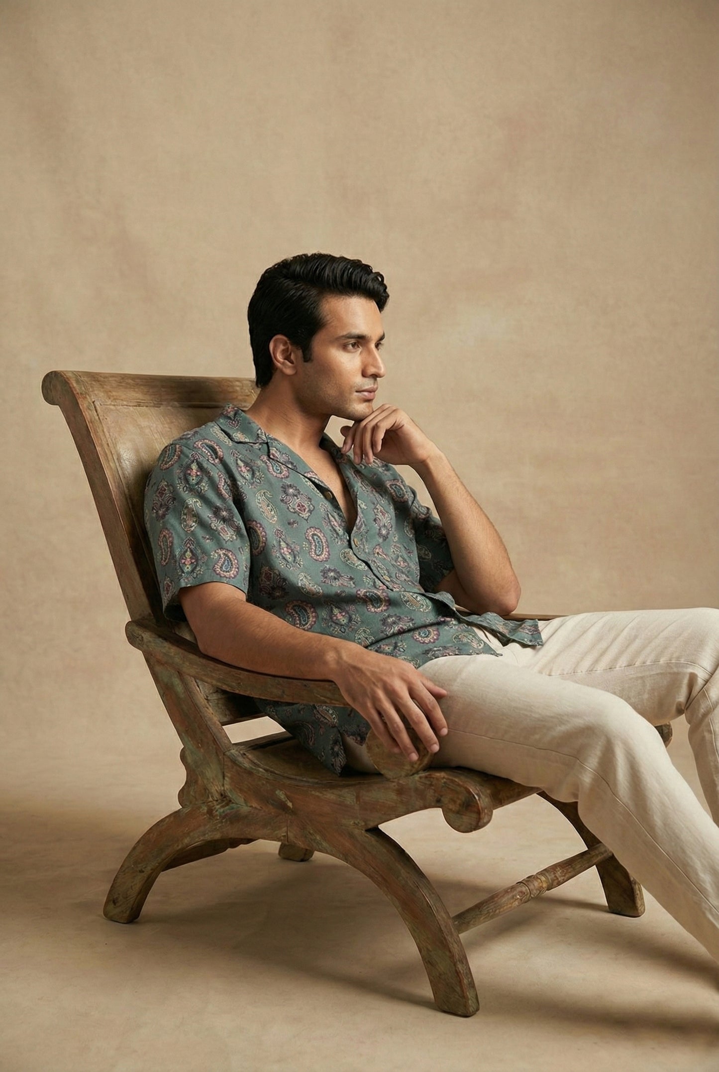 Kalkaaari Cuban Collar Shirt | Khandaani
